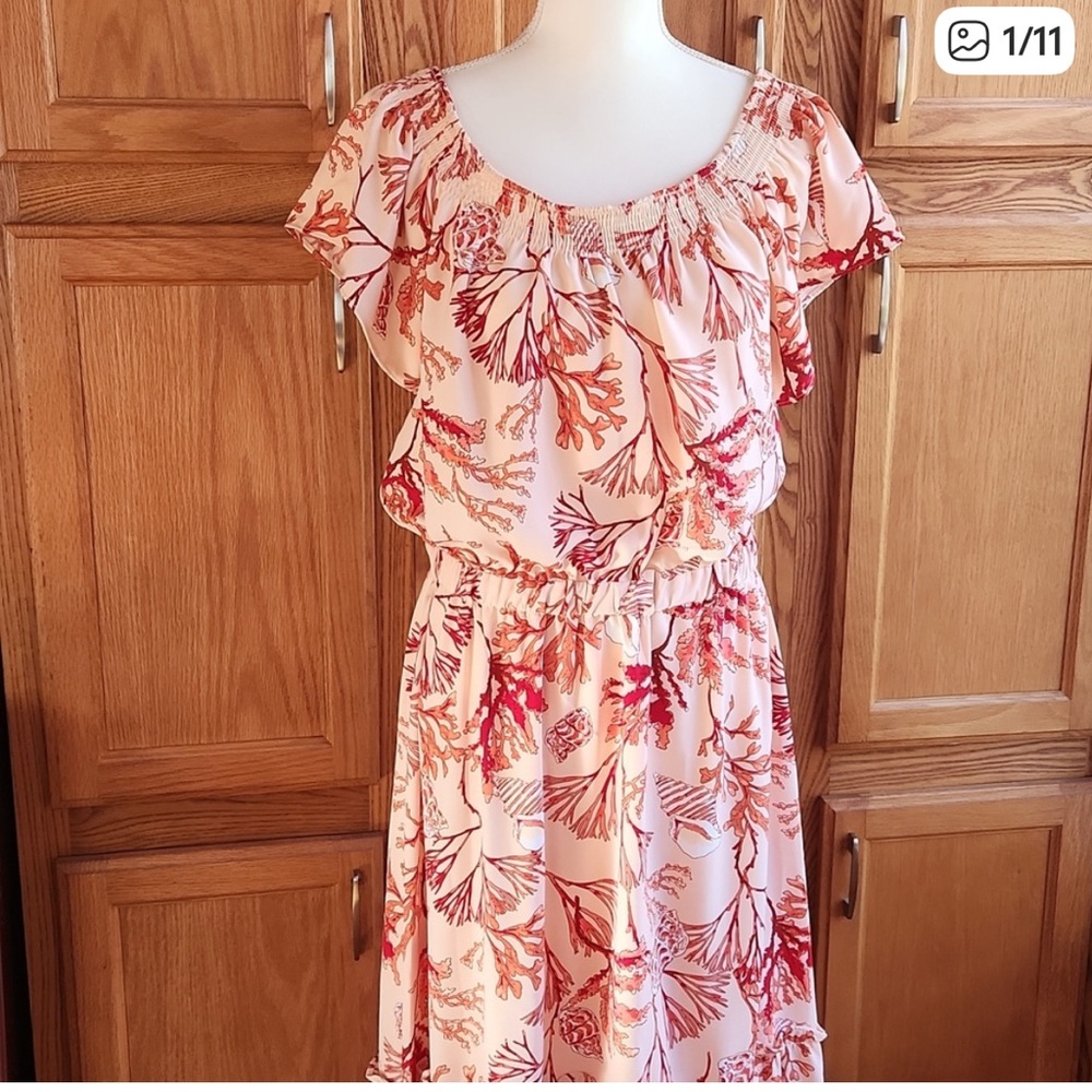 Liz Claiborne Coral/Shell Dress